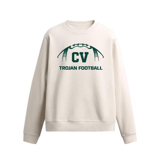 CVHS FOOTBALL CREWNECK SWEATSHIRT - CREAM