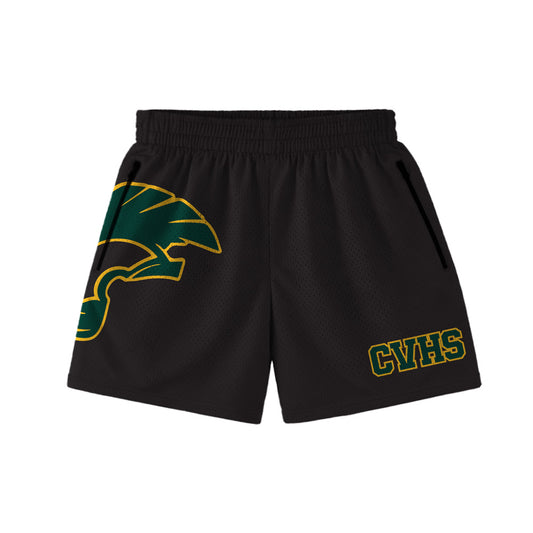 CVHS FOOTBALL MESH SHORTS - BLACK
