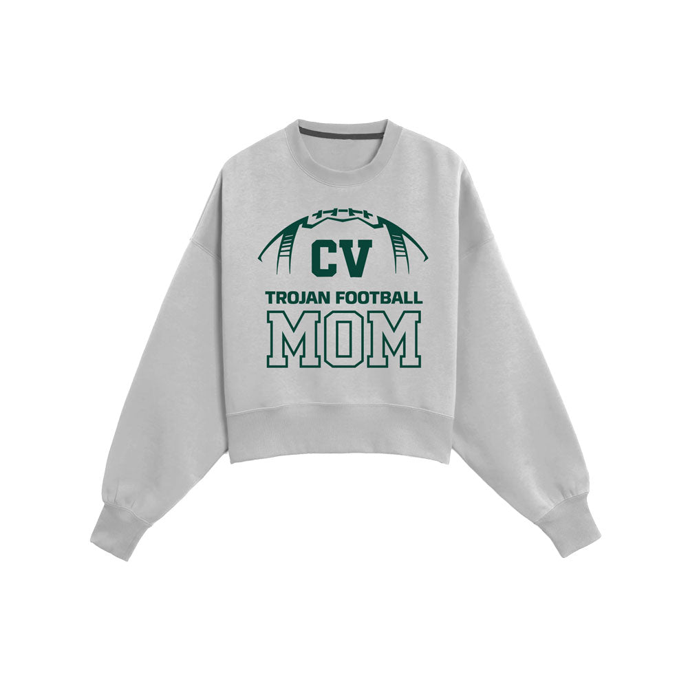 CVHS FOOTBALL MOM CREWNECK SWEATSHIRT - HEATHER GREY