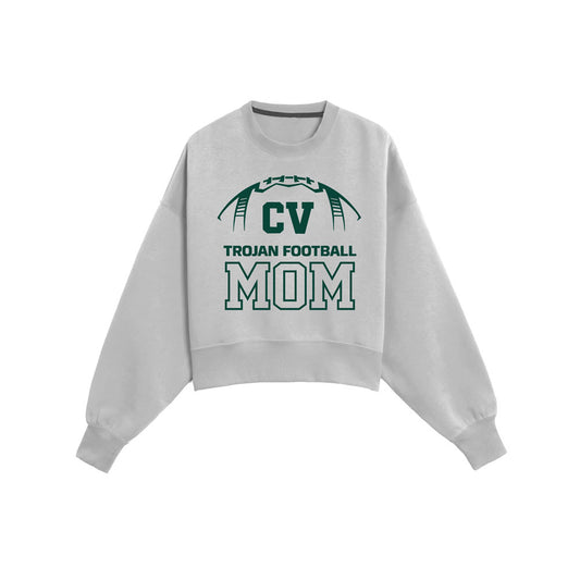 CVHS FOOTBALL MOM CREWNECK SWEATSHIRT - HEATHER GREY