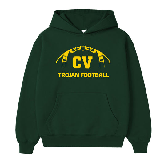CVHS FOOTBALL HOODIE - FOREST GREEN