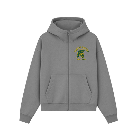 CVHS FOOTBALL CADET ZIP HOODIE - COOL GREY